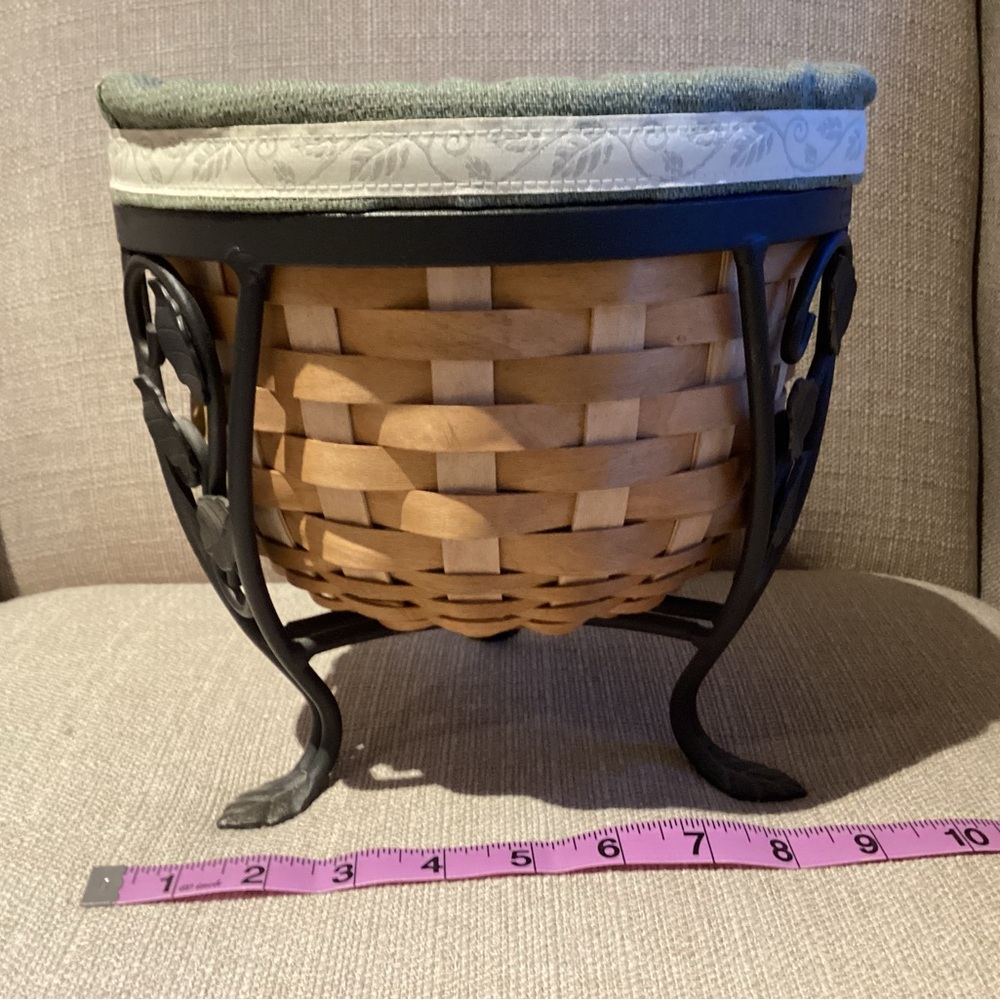 VTG Longaberger 2003 Wrought Iron Plant Stand Flora Basket
